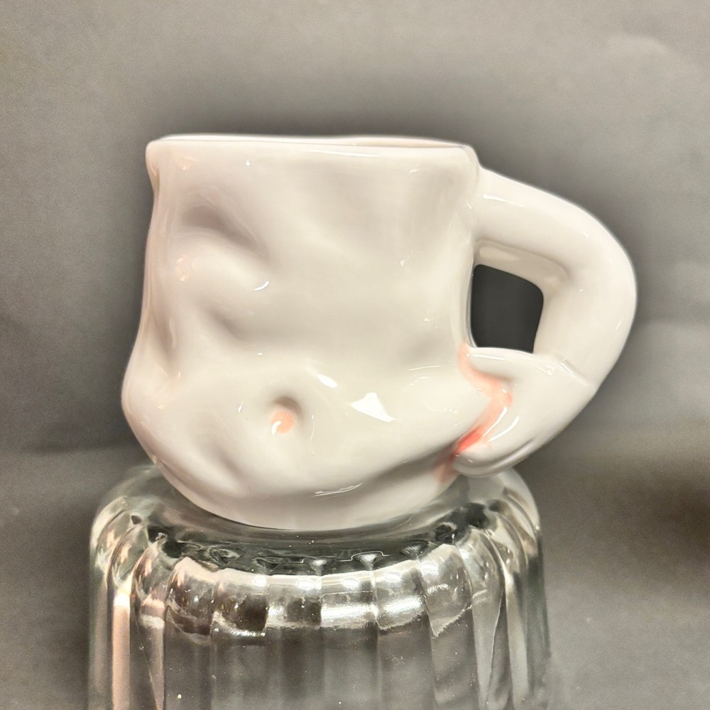 BUTT MUG - Unique White Charming Ceramic Mug